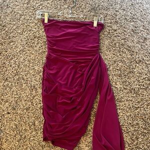 American Threads Draped Mini Dress